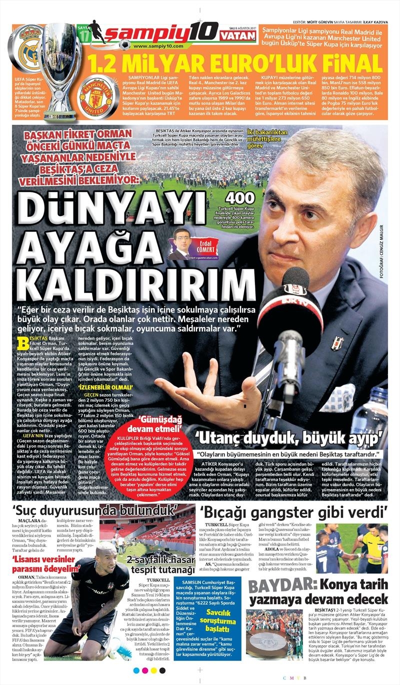8 Ağustos 2017 | İşte gazetelerin Beşiktaş manşetleri - Görsel 11