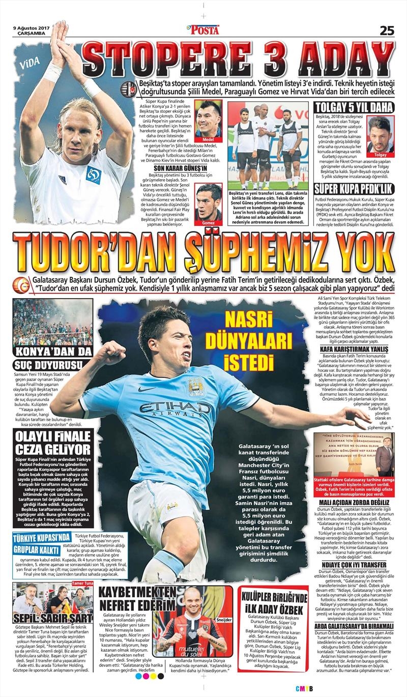 9 Ağustos 2017 | İşte gazetelerin Beşiktaş manşetleri - Görsel 10