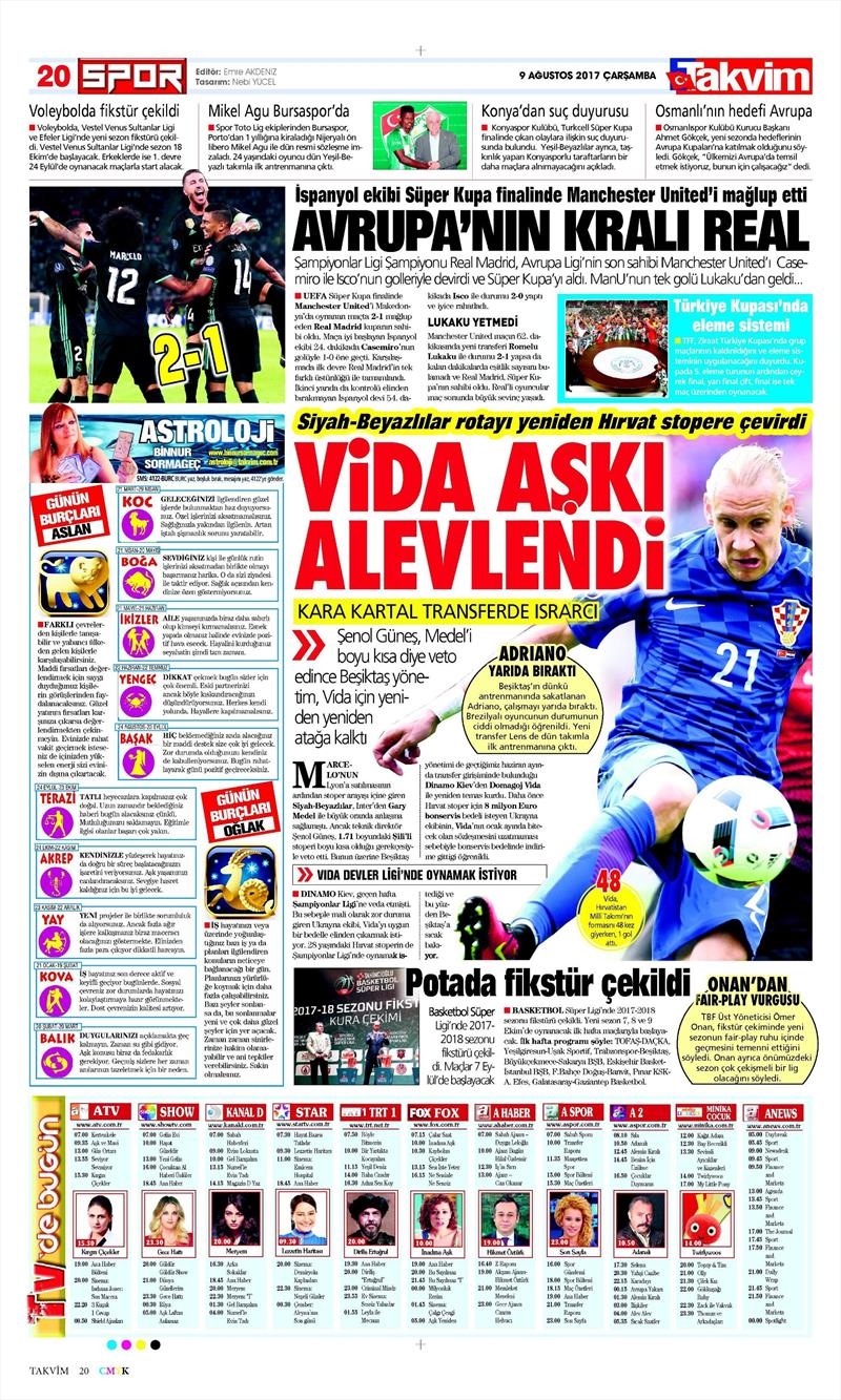 9 Ağustos 2017 | İşte gazetelerin Beşiktaş manşetleri - Görsel 11