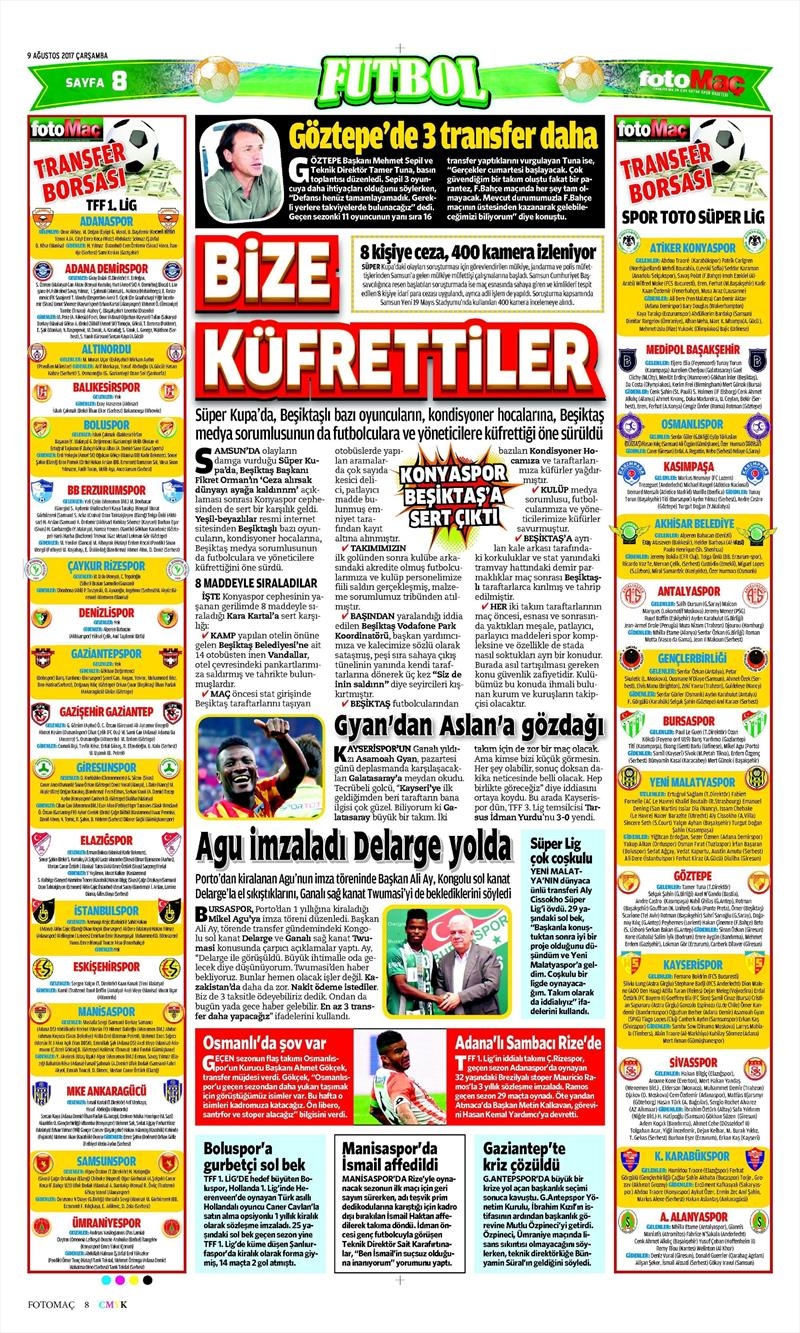 9 Ağustos 2017 | İşte gazetelerin Beşiktaş manşetleri - Görsel 12