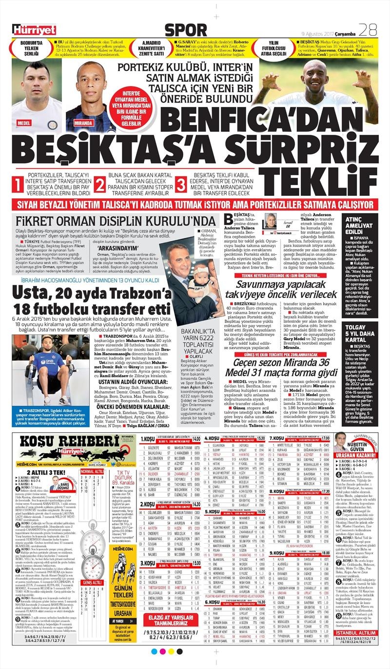 9 Ağustos 2017 | İşte gazetelerin Beşiktaş manşetleri - Görsel 4
