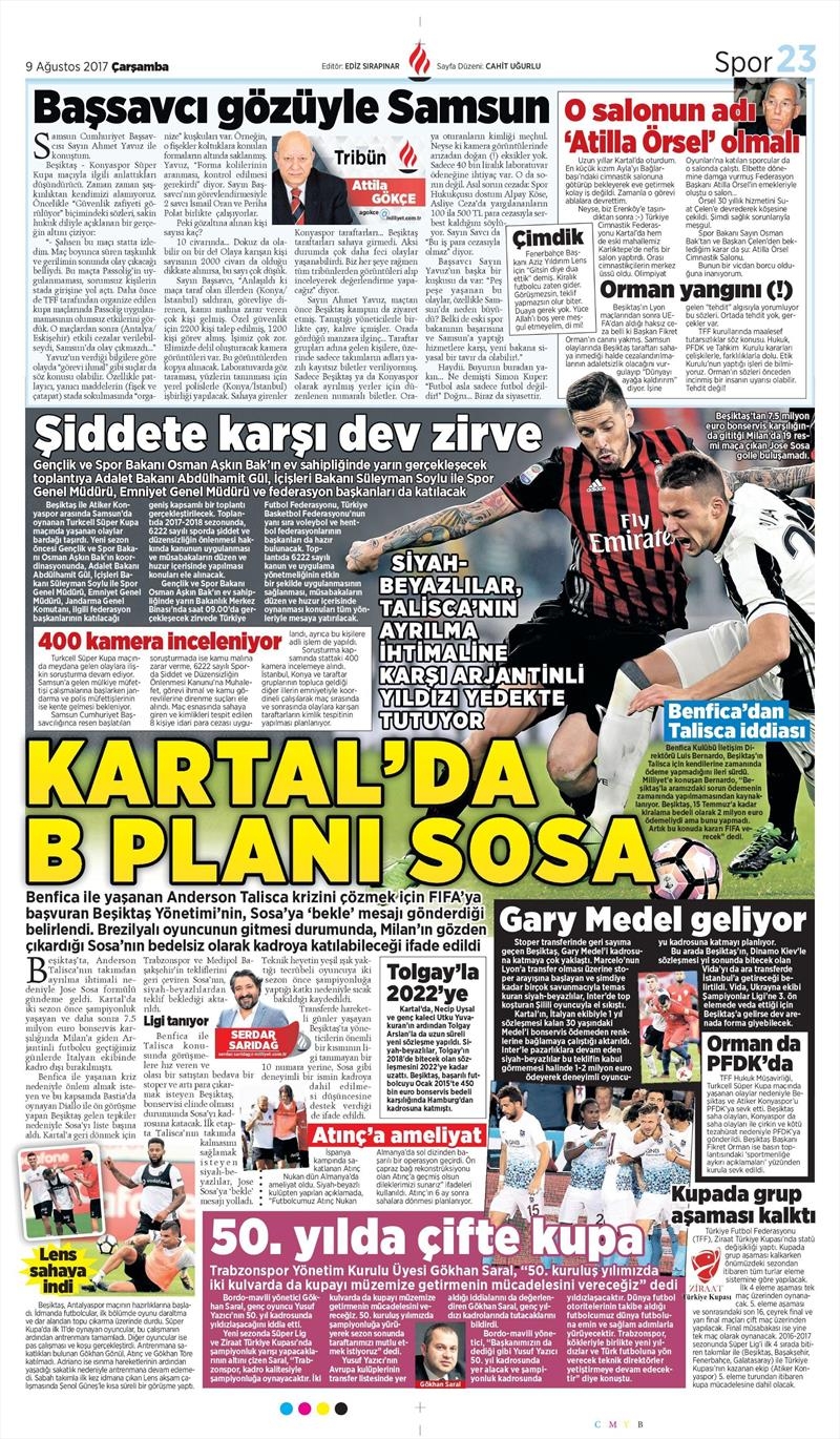 9 Ağustos 2017 | İşte gazetelerin Beşiktaş manşetleri - Görsel 9