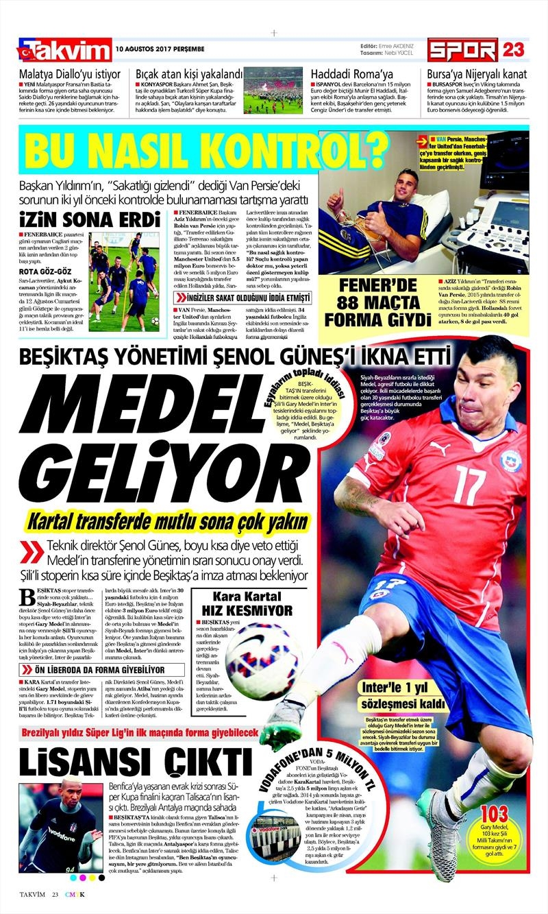 10 Ağustos 2017 | İşte gazetelerin Beşiktaş manşetleri - Görsel 8