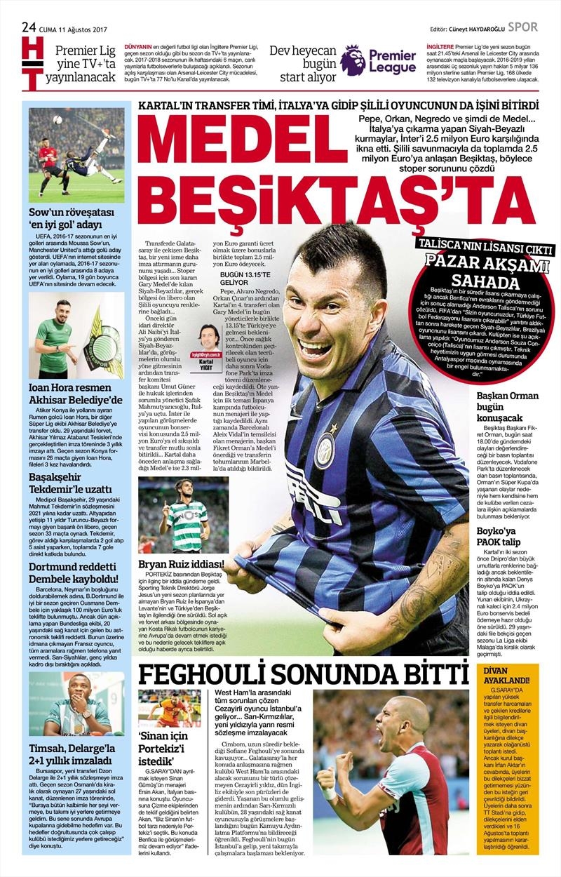 11 Ağustos 2017 | İşte gazetelerin Beşiktaş manşetleri - Görsel 2