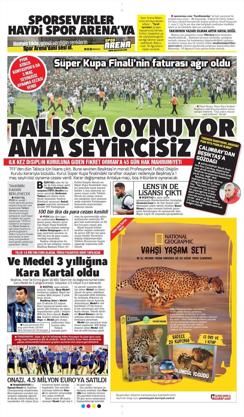 11 Ağustos 2017 | İşte gazetelerin Beşiktaş manşetleri - Görsel 3