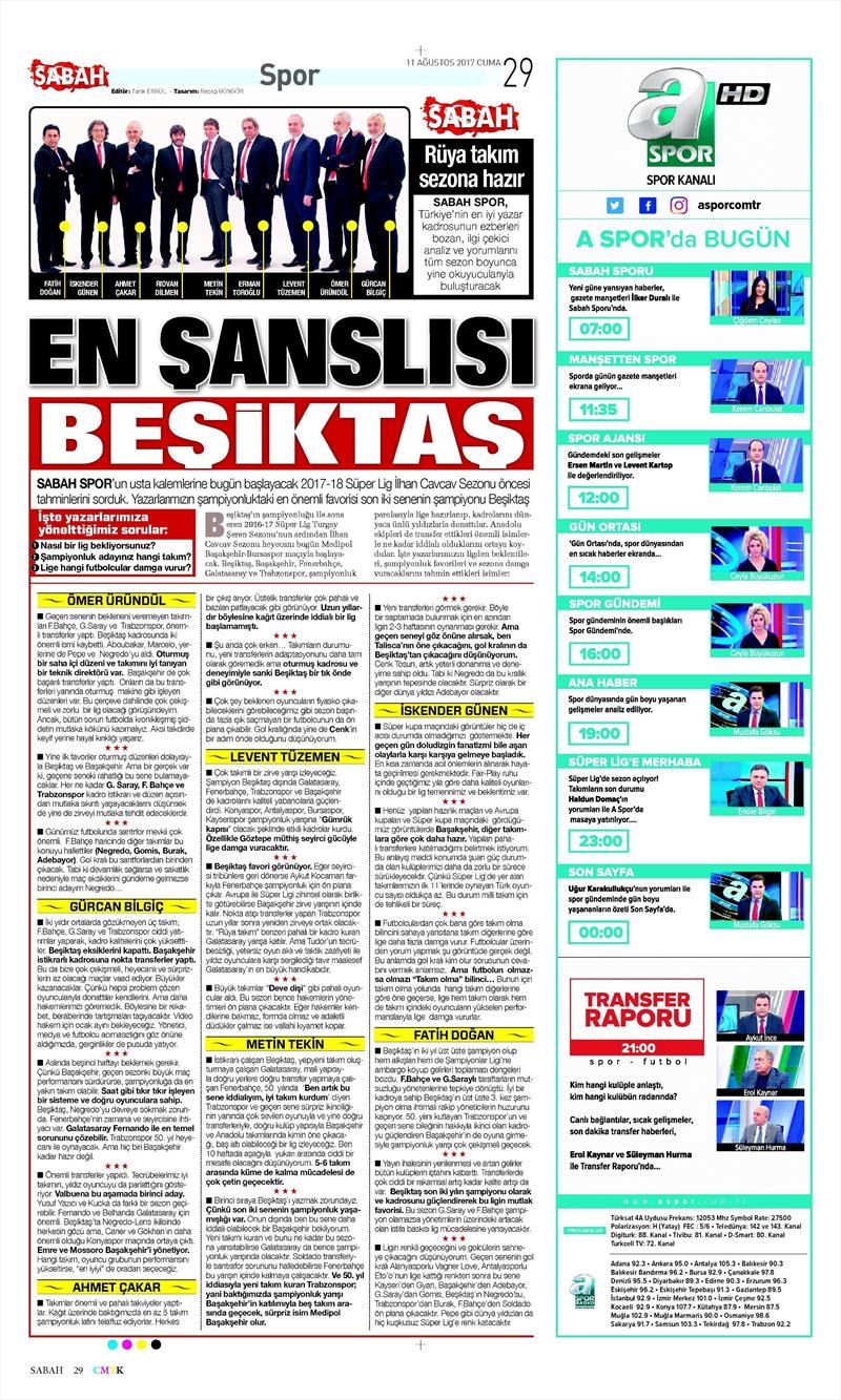 11 Ağustos 2017 | İşte gazetelerin Beşiktaş manşetleri - Görsel 7