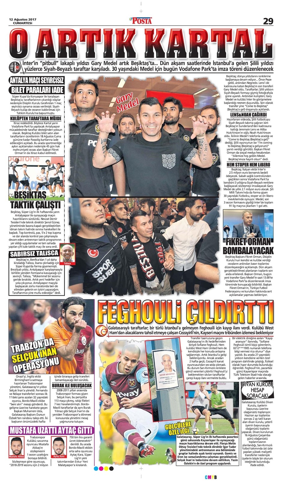 12 Ağustos 2017 | Gazetelerin Beşiktaş Manşetleri - Görsel 1