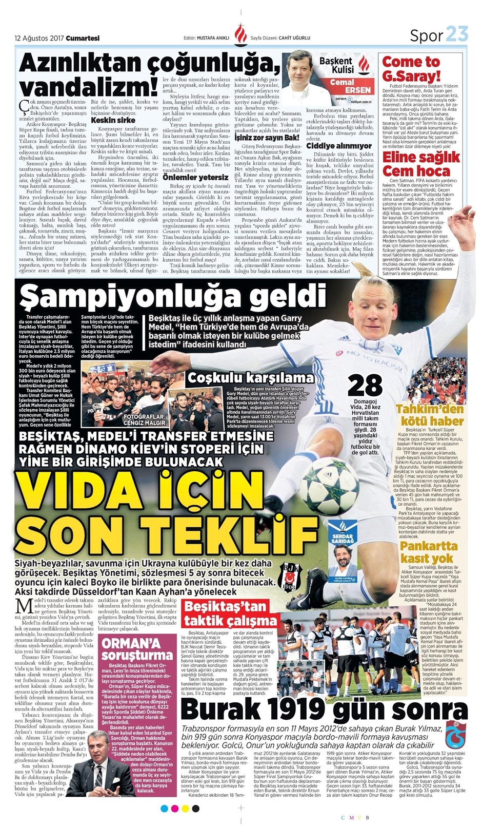 12 Ağustos 2017 | Gazetelerin Beşiktaş Manşetleri - Görsel 2