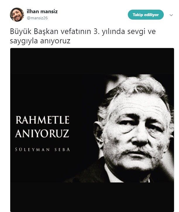 Türkiye, Süleyman Seba'yı unutmadı. Seba için atılan tweetler - Görsel 20