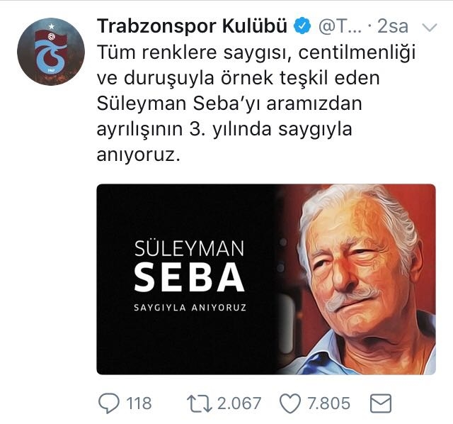 Türkiye, Süleyman Seba'yı unutmadı. Seba için atılan tweetler - Görsel 6