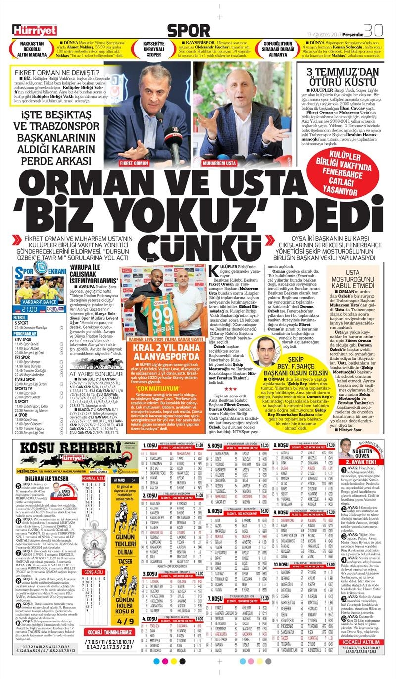 17 Ağustos 2017 | Gazetelerin Beşiktaş Manşetleri - Görsel 6