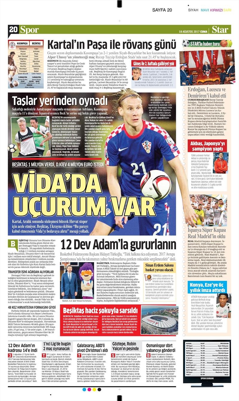 18 Ağustos 2017 | Gazetelerin Beşiktaş Manşetleri - Görsel 8