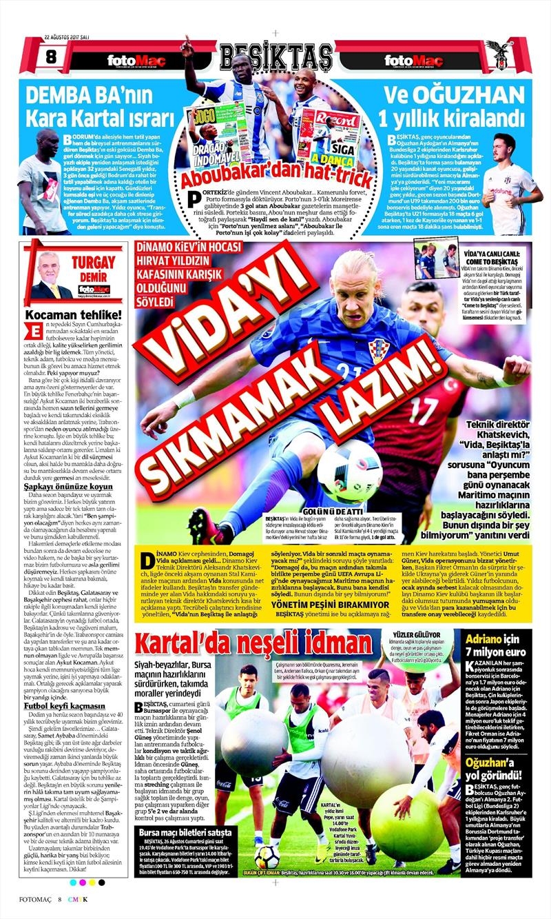 22 Ağustos 2017 | İşte gazetelerin Beşiktaş manşetleri - Görsel 4
