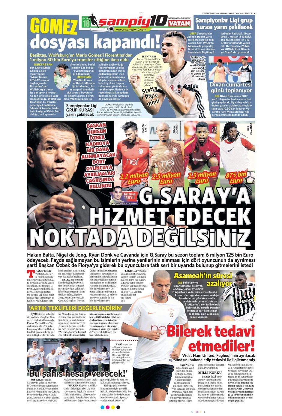 23 Ağustos 2017 | İşte gazetelerin Beşiktaş manşetleri - Görsel 2