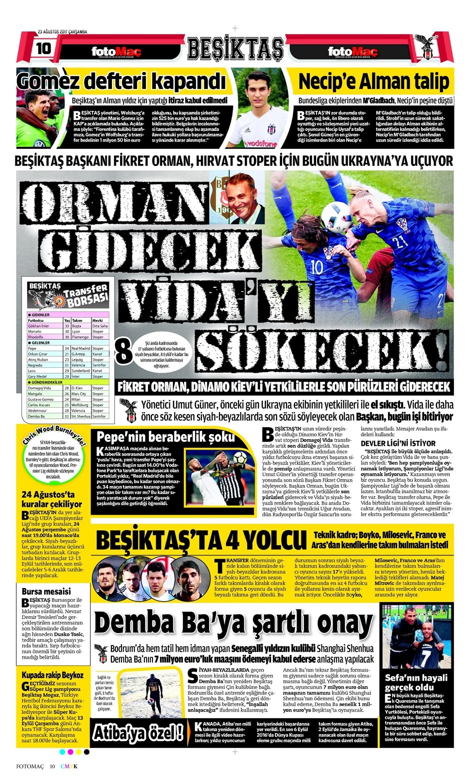 23 Ağustos 2017 | İşte gazetelerin Beşiktaş manşetleri - Görsel 3