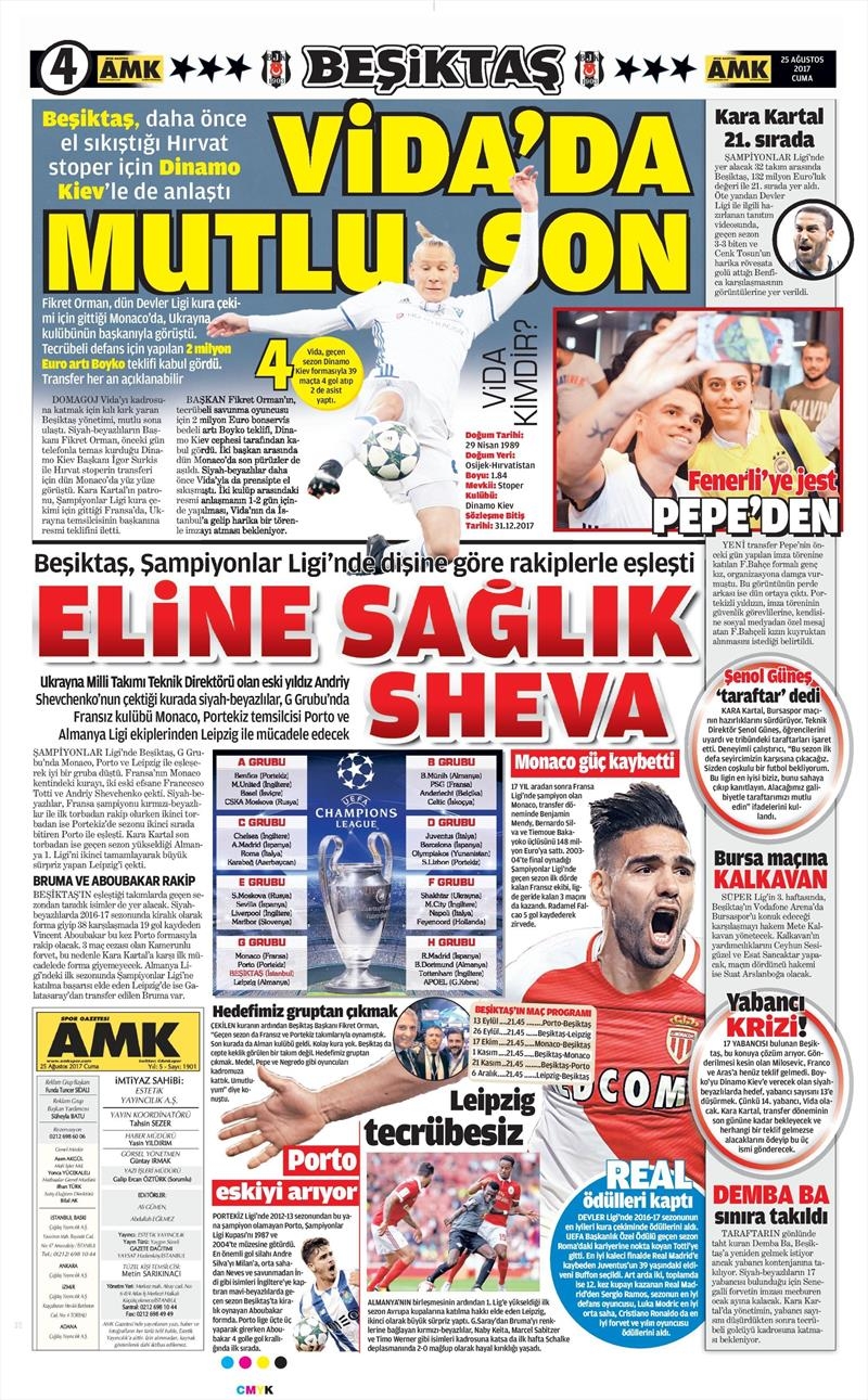 25 Ağustos 2017 | İşte gazetelerin Beşiktaş manşetleri - Görsel 4