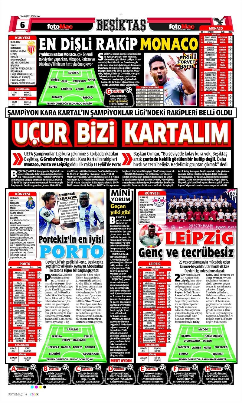 25 Ağustos 2017 | İşte gazetelerin Beşiktaş manşetleri - Görsel 5