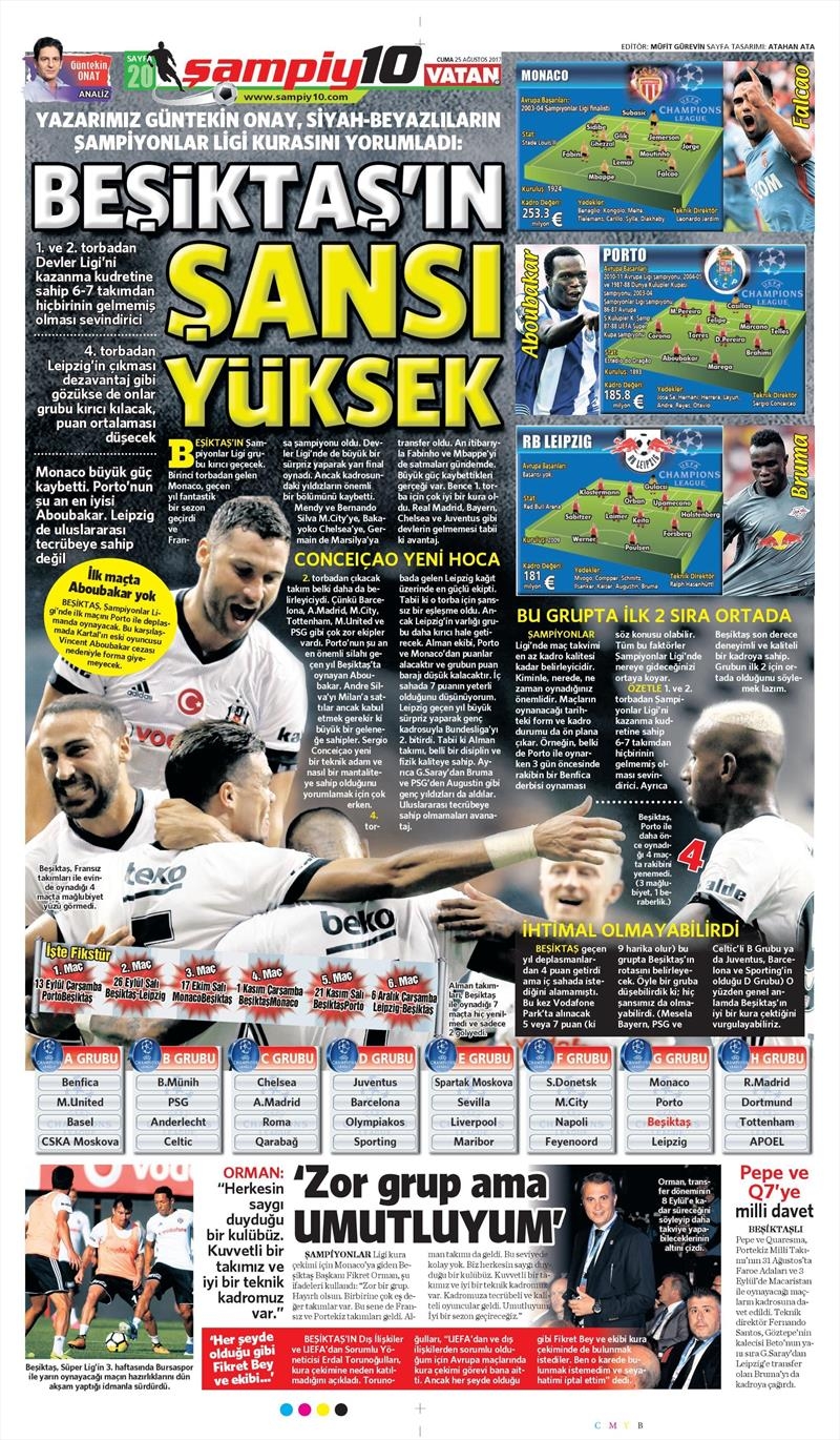 25 Ağustos 2017 | İşte gazetelerin Beşiktaş manşetleri - Görsel 8