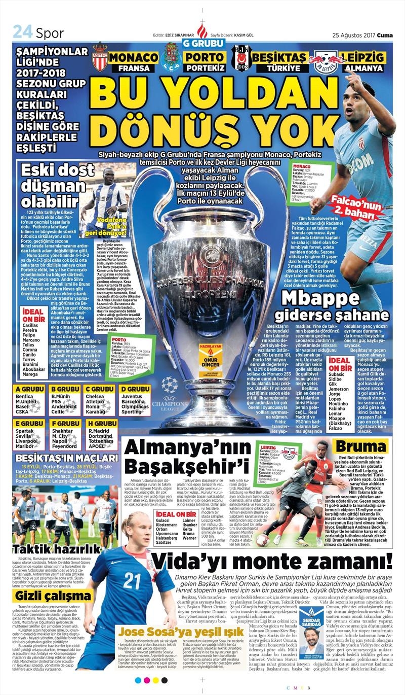 25 Ağustos 2017 | İşte gazetelerin Beşiktaş manşetleri - Görsel 9