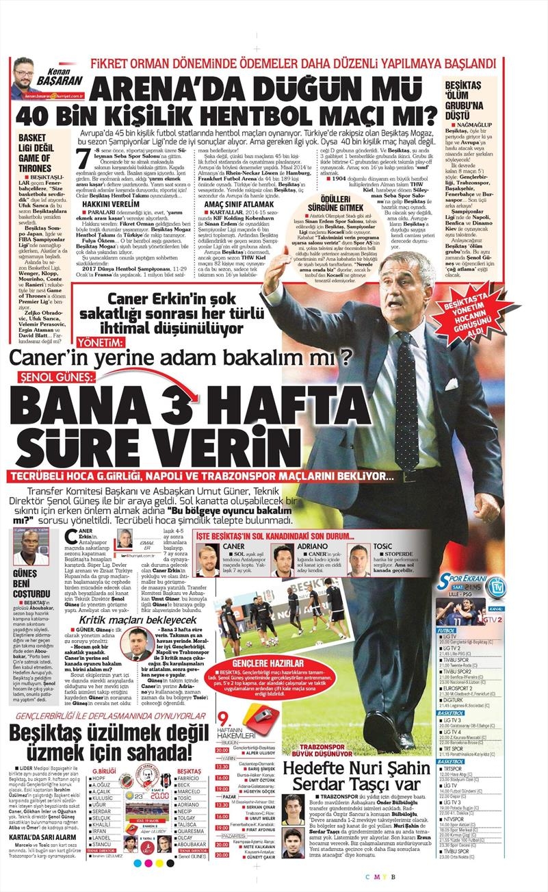 28 Ekim 2016 | Gazetelerin Beşiktaş sayfaları - Görsel 6