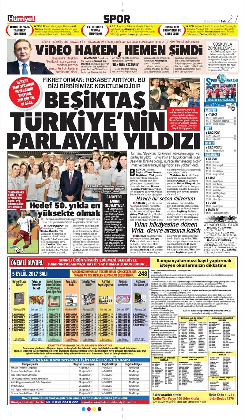 5 Eylül 2017 | İşte gazetelerin Beşiktaş manşetleri - Görsel 5