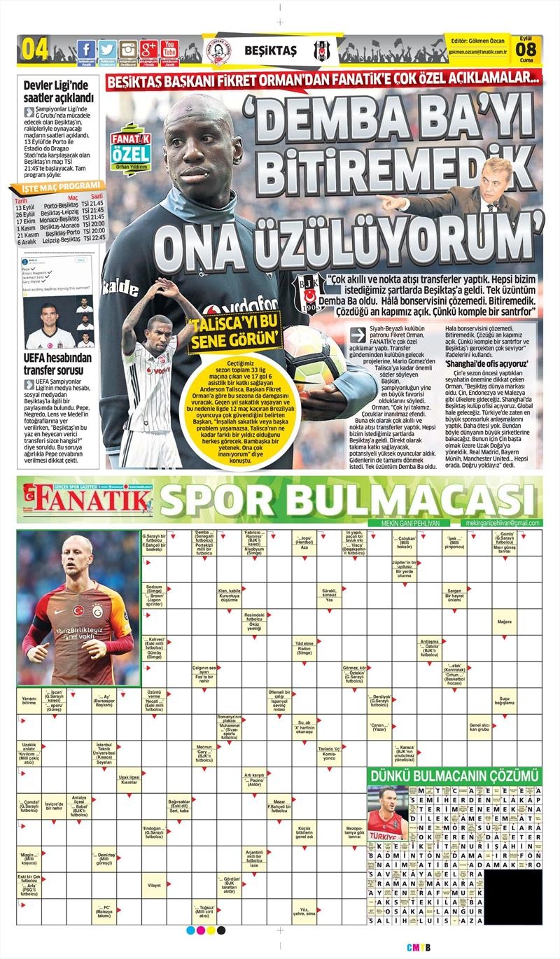 8 Eylül 2017 | İşte gazetelerin Beşiktaş manşetleri - Görsel 5