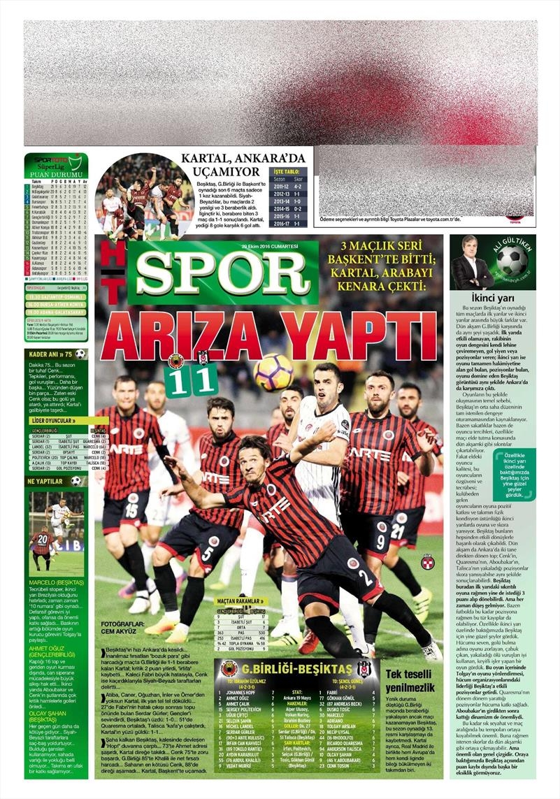 29 Ekim 2016 | Gazetelerin Beşiktaş manşetleri - Görsel 22