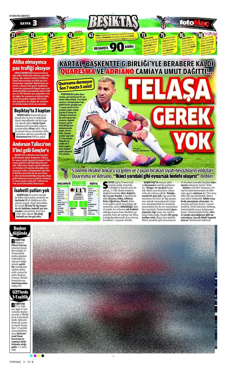 29 Ekim 2016 | Gazetelerin Beşiktaş manşetleri - Görsel 25