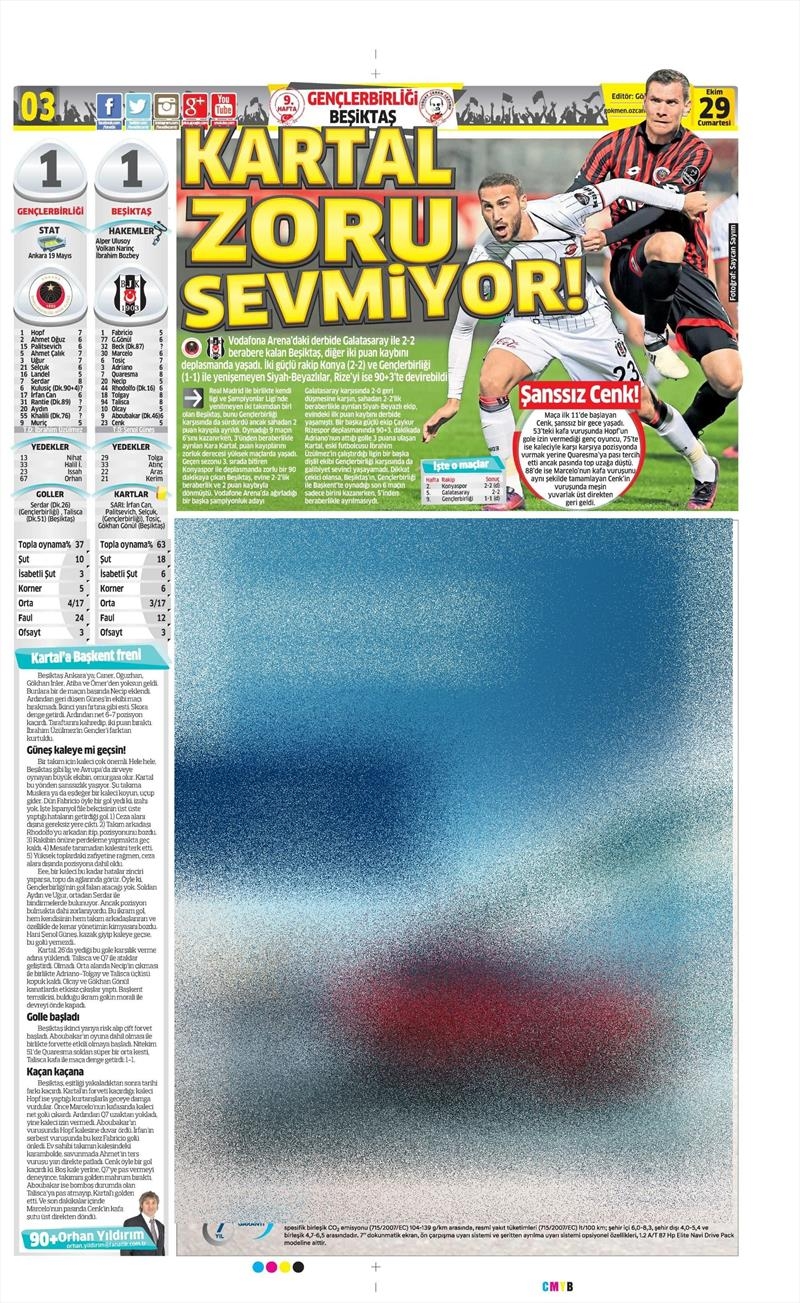 29 Ekim 2016 | Gazetelerin Beşiktaş manşetleri - Görsel 29
