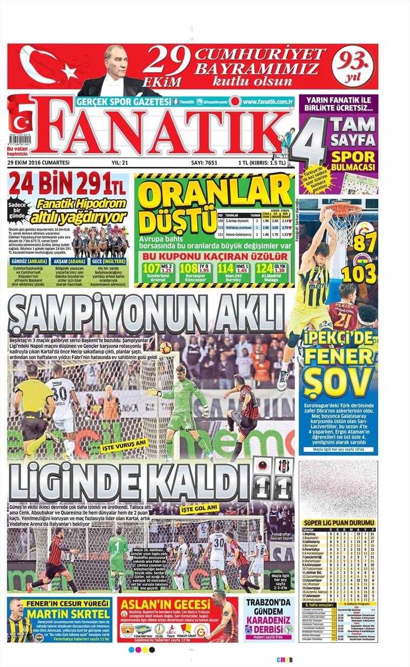 29 Ekim 2016 | Gazetelerin Beşiktaş manşetleri - Görsel 31
