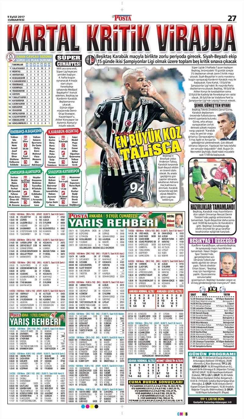 9 Eylül 2017 | İşte gazetelerin Beşiktaş manşetleri - Görsel 10
