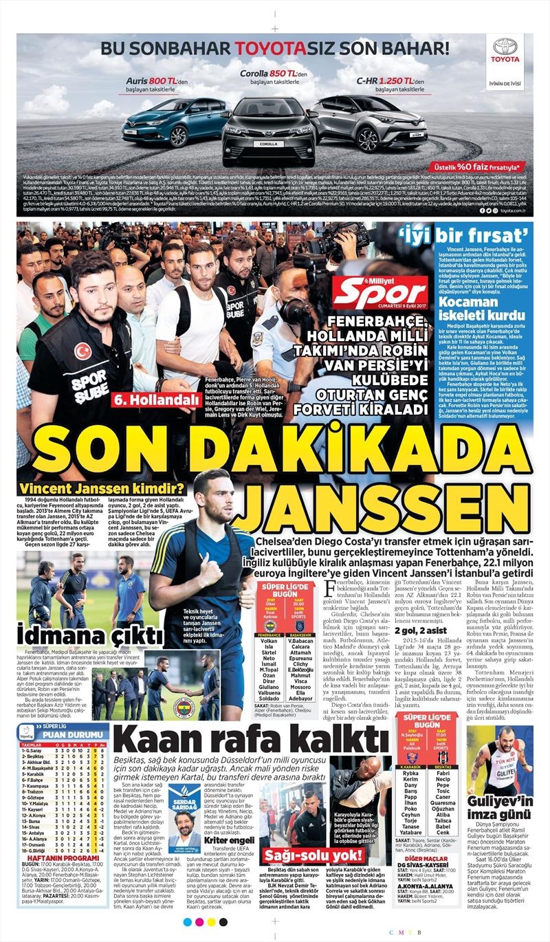 9 Eylül 2017 | İşte gazetelerin Beşiktaş manşetleri - Görsel 4