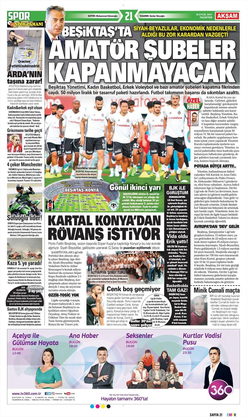 18 Eylül 2017 | İşte gazetelerin Beşiktaş manşetleri - Görsel 4