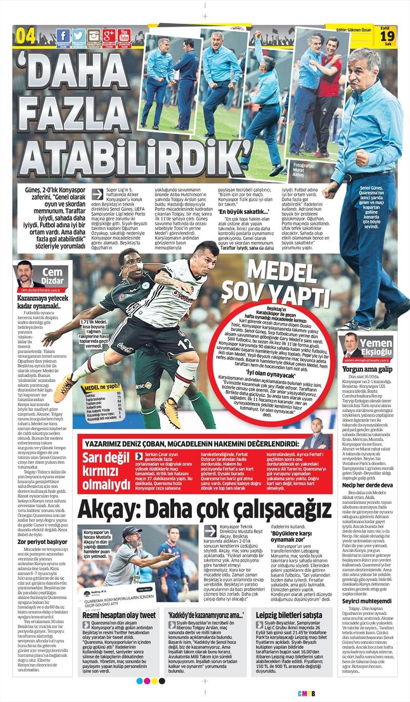 19 Eylül 2017 | İşte gazetelerin Beşiktaş manşetleri - Görsel 12