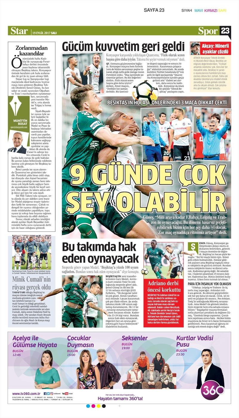 19 Eylül 2017 | İşte gazetelerin Beşiktaş manşetleri - Görsel 13