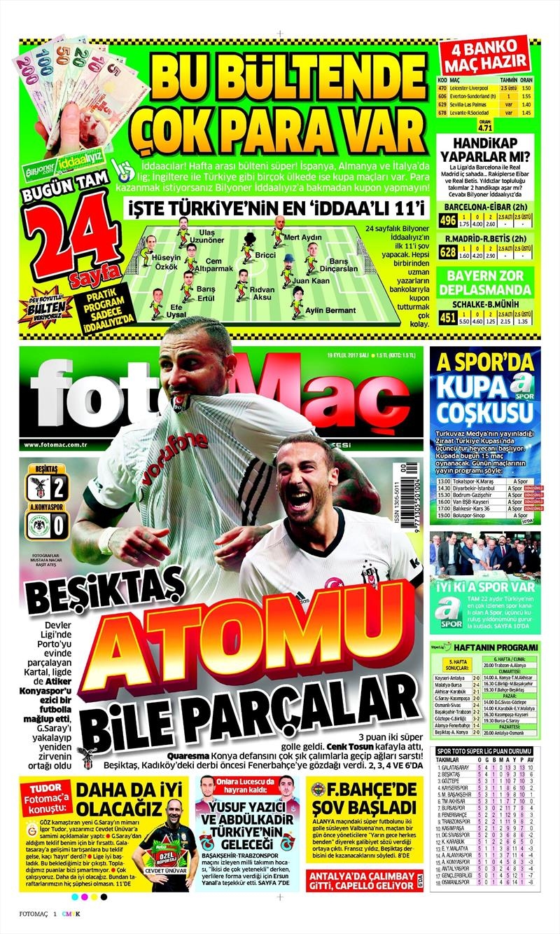 19 Eylül 2017 | İşte gazetelerin Beşiktaş manşetleri - Görsel 15