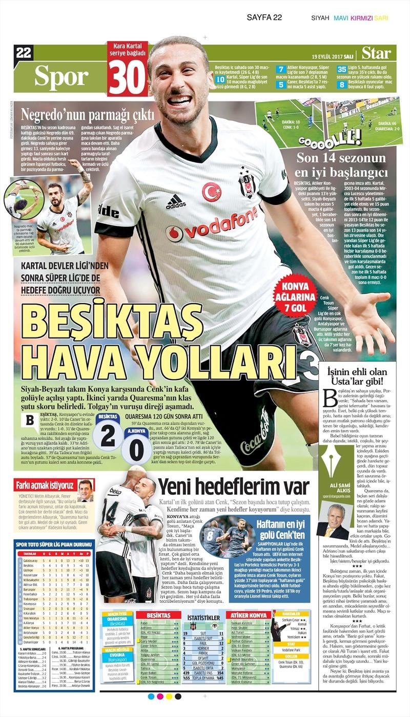 19 Eylül 2017 | İşte gazetelerin Beşiktaş manşetleri - Görsel 17