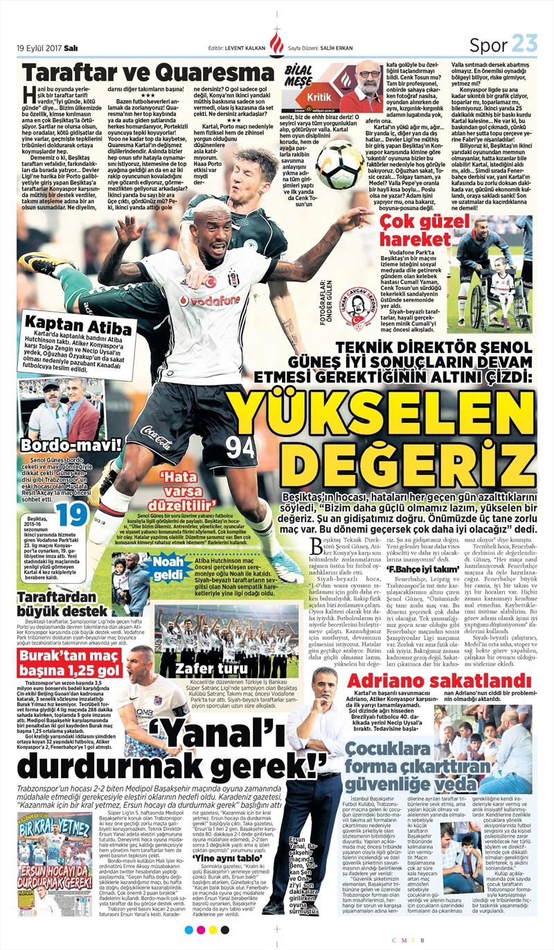 19 Eylül 2017 | İşte gazetelerin Beşiktaş manşetleri - Görsel 21