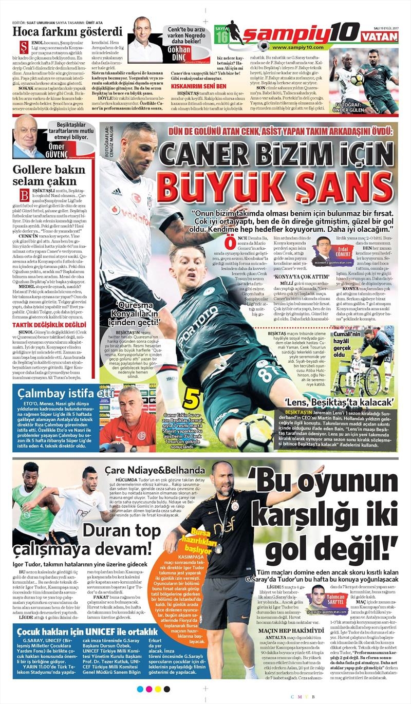 19 Eylül 2017 | İşte gazetelerin Beşiktaş manşetleri - Görsel 23