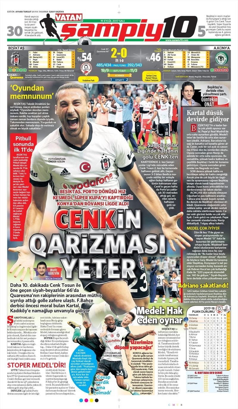19 Eylül 2017 | İşte gazetelerin Beşiktaş manşetleri - Görsel 24