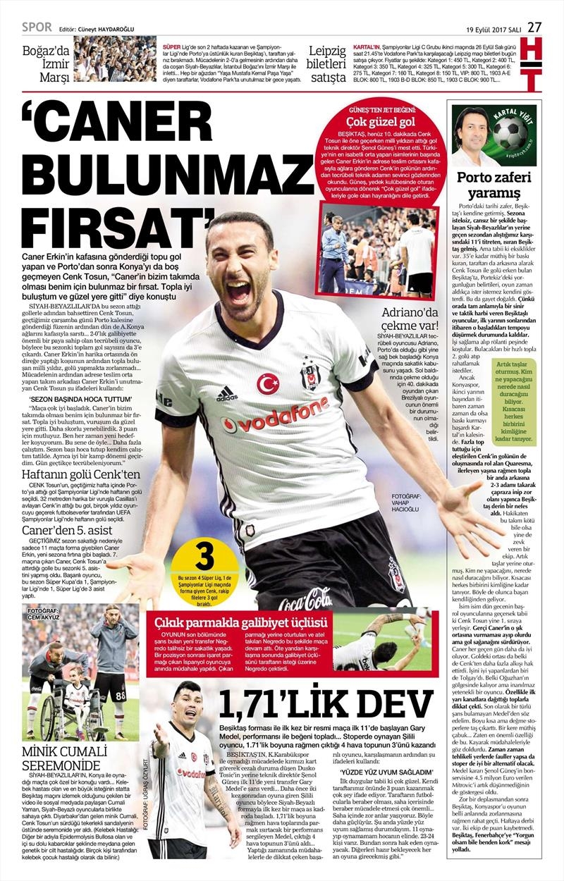 19 Eylül 2017 | İşte gazetelerin Beşiktaş manşetleri - Görsel 7