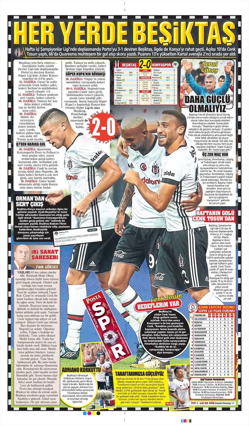 19 Eylül 2017 | İşte gazetelerin Beşiktaş manşetleri - Görsel 9