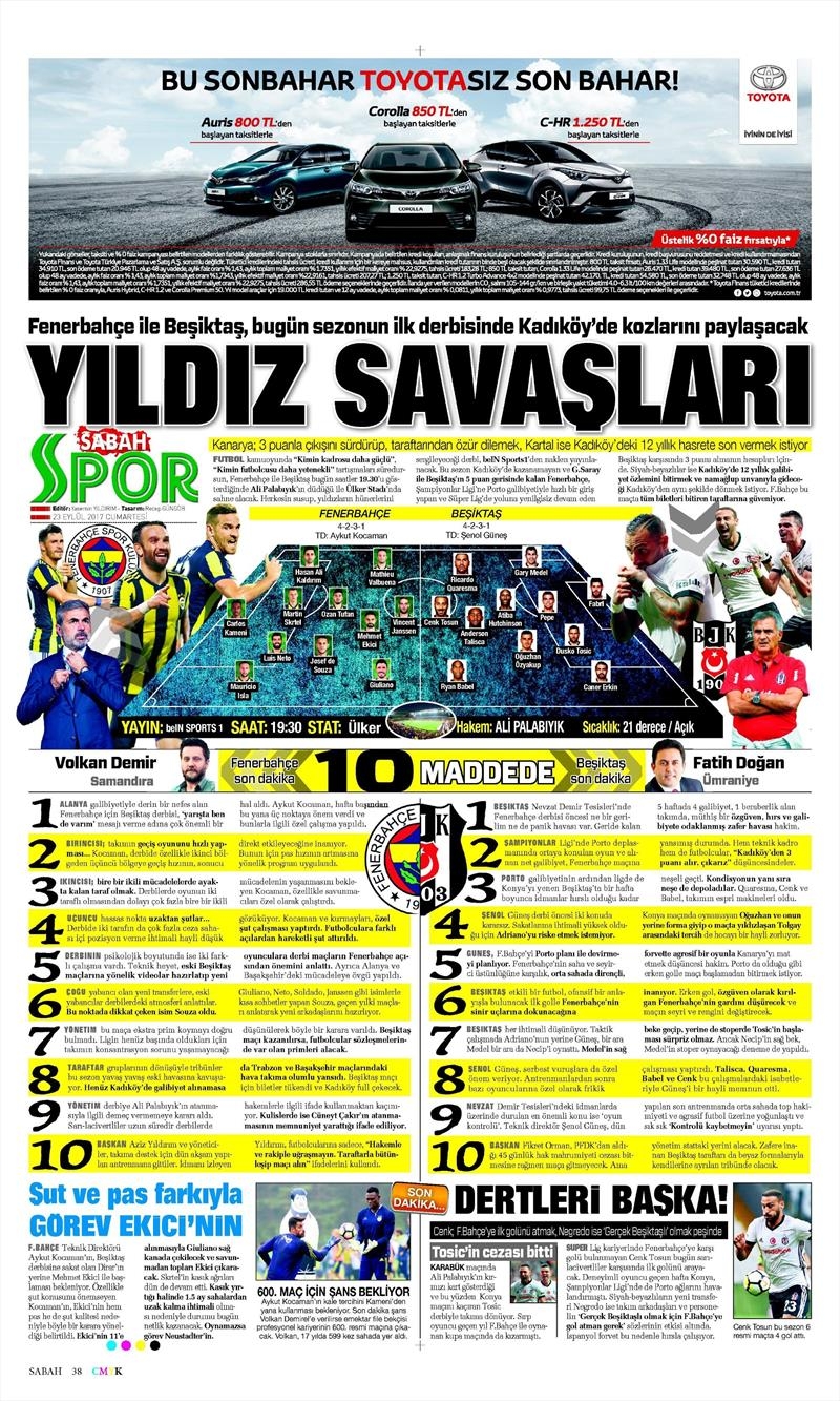 23 Eylül 2017 | İşte gazetelerin Beşiktaş manşetleri - Görsel 16