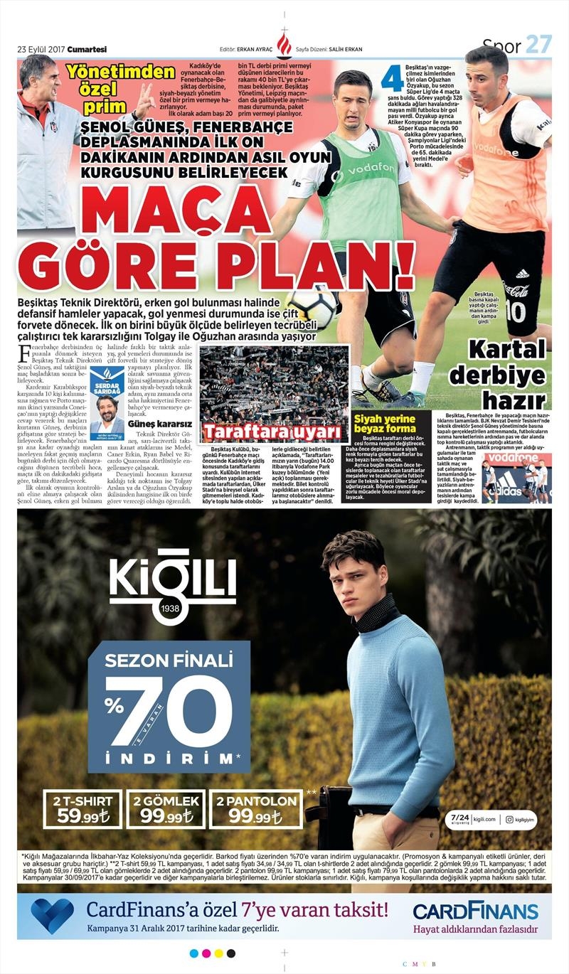 23 Eylül 2017 | İşte gazetelerin Beşiktaş manşetleri - Görsel 6