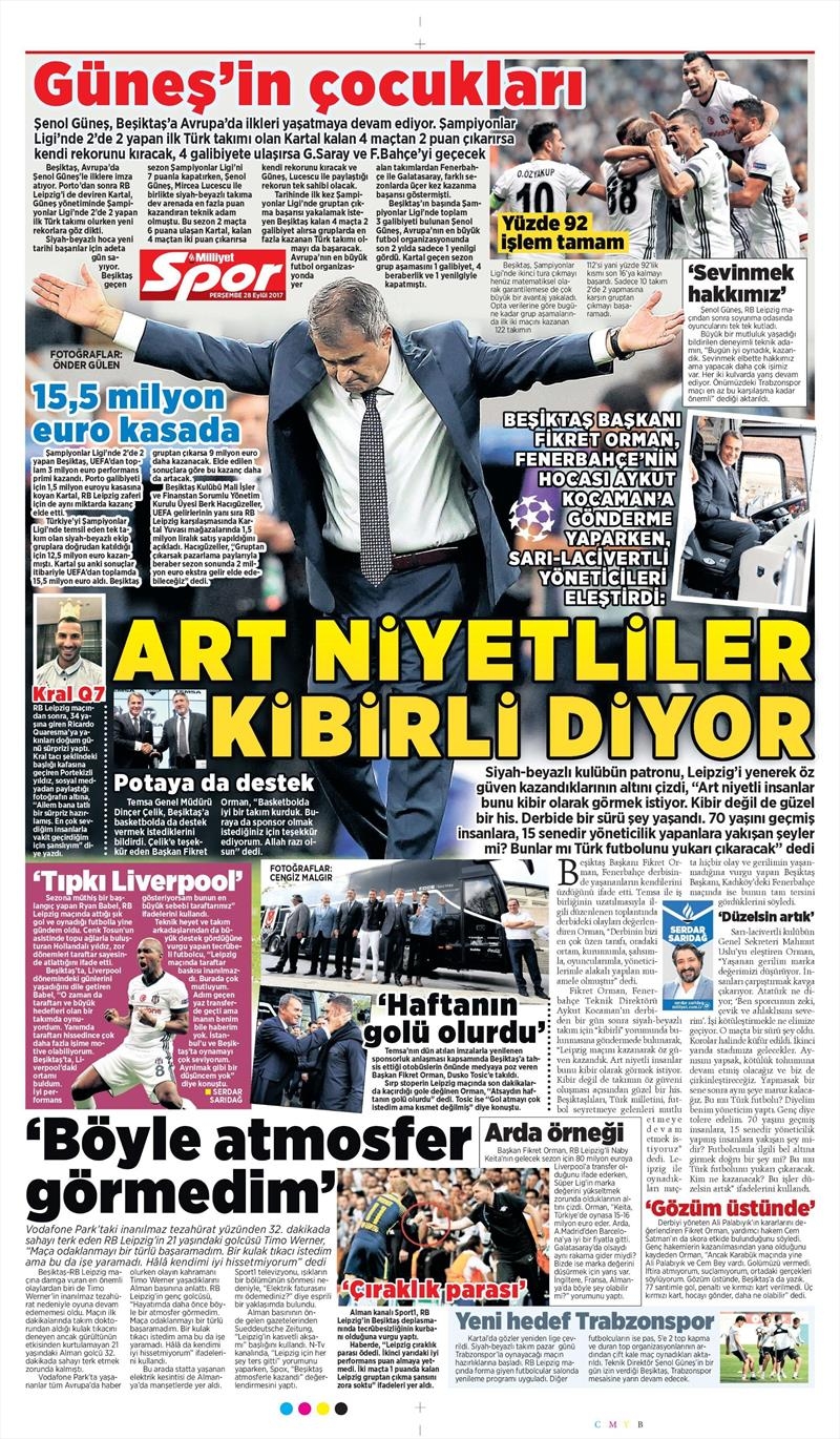 28 Eylül 2017 | İşte gazetelerin Beşiktaş manşetleri - Görsel 13