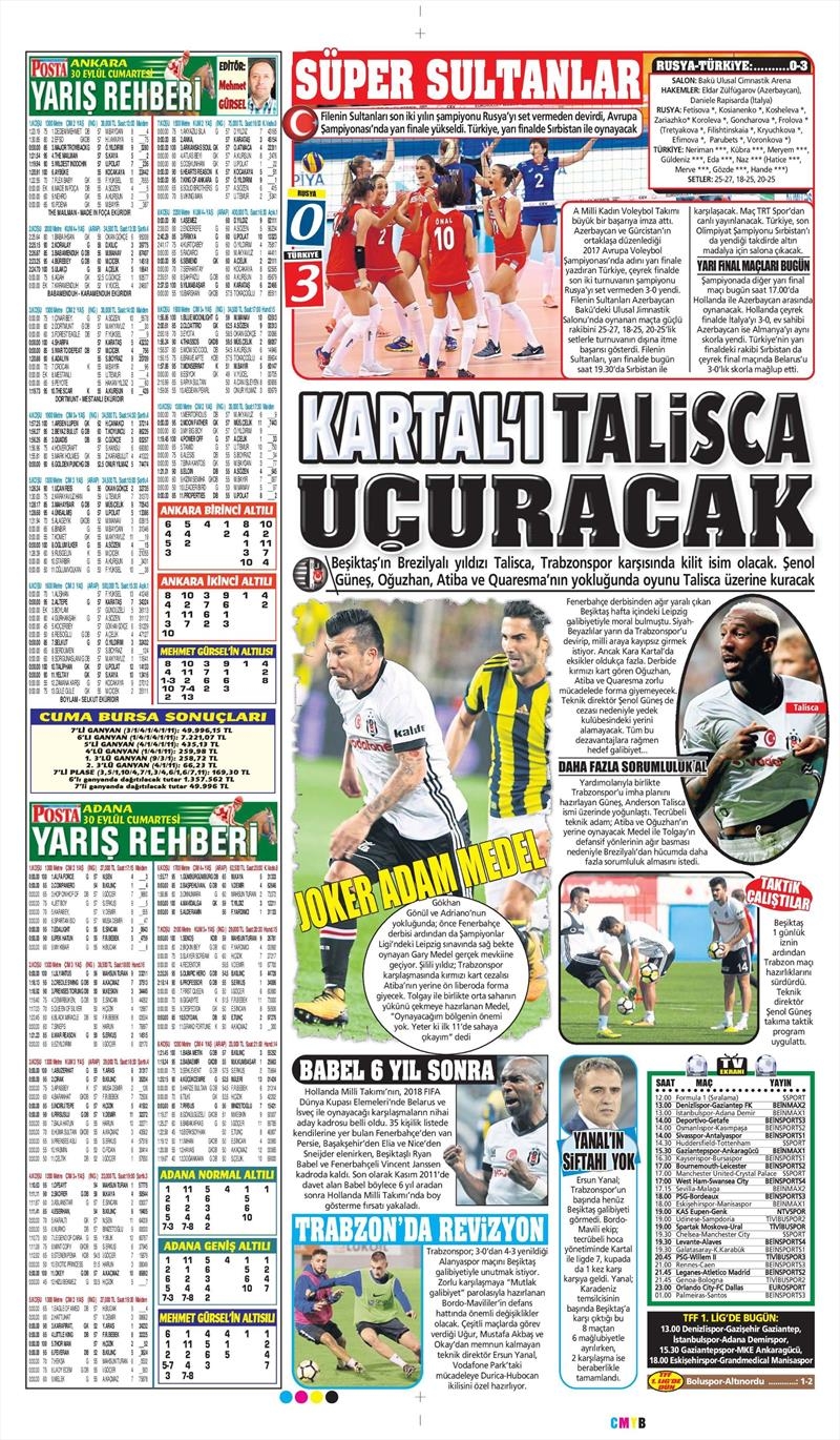30 Eylül 2017 | Gazetelerin Beşiktaş Manşetleri - Görsel 10