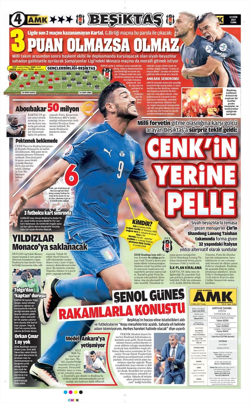 13 Ekim 2017 | İşte gazetelerin Beşiktaş manşetleri - Görsel 9