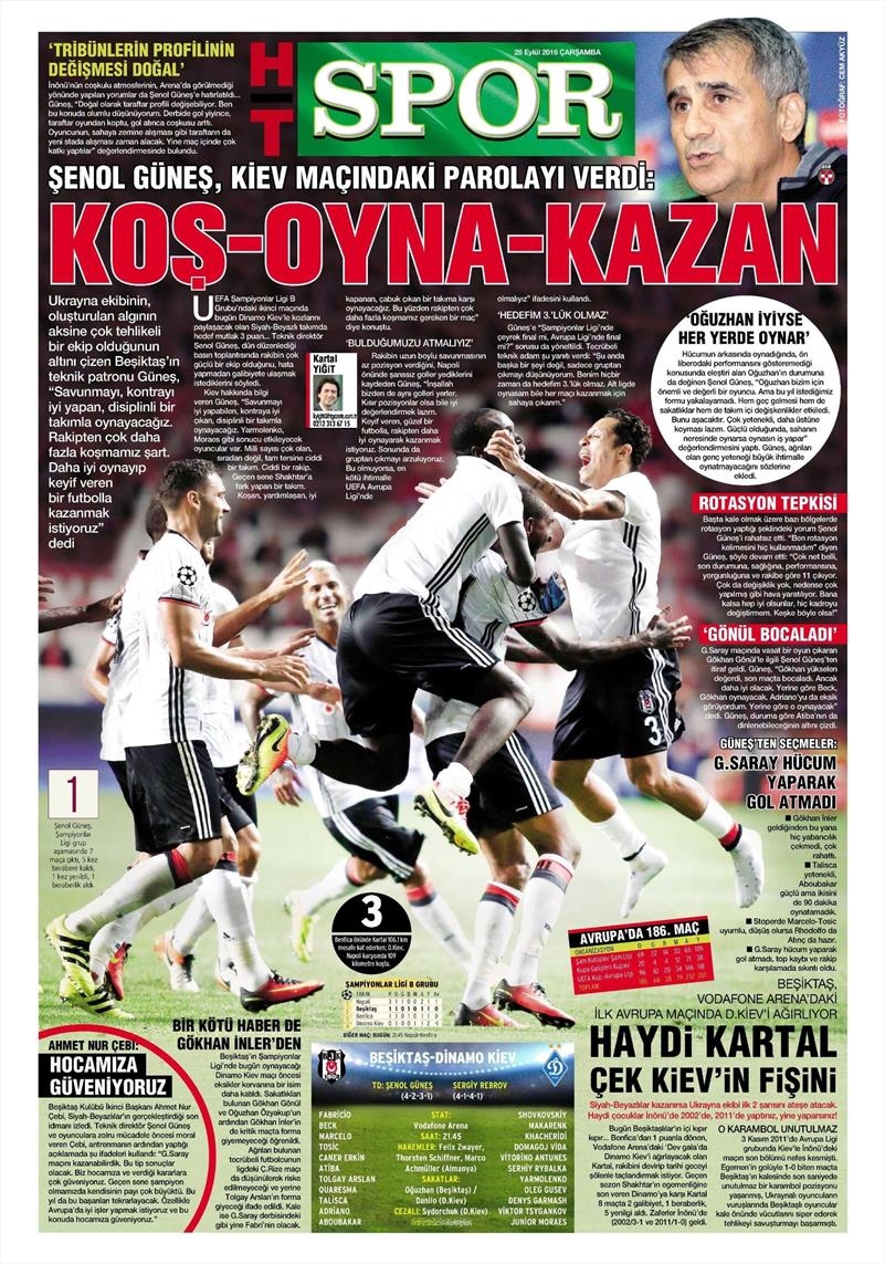 28 Eylül 2016 | Beşiktaş sayfaları - Görsel 6