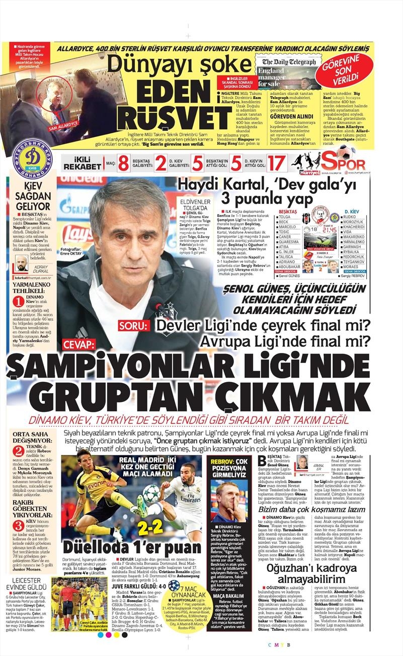28 Eylül 2016 | Beşiktaş sayfaları - Görsel 7