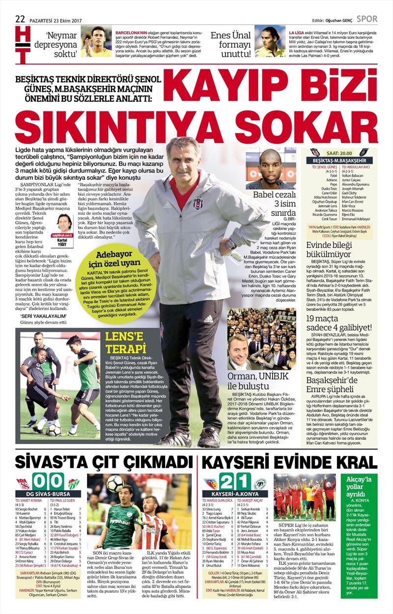 24 Ekim 2017 | Gazetelerin Beşiktaş Manşetleri - Görsel 12